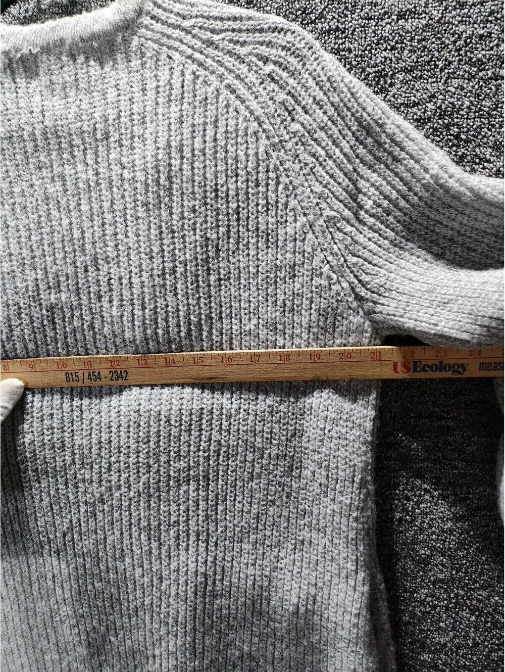 By Design Women's Gray Knit Embroidered Open Front Cardigan Sweater Floral L - Picture 4 of 12